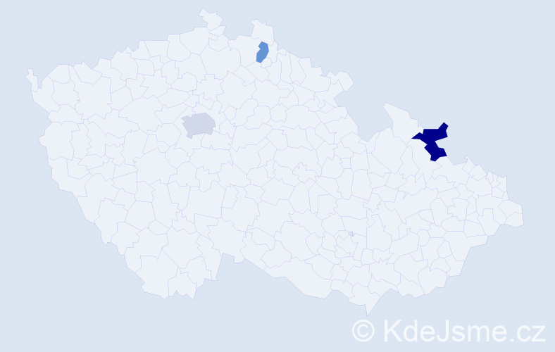 Příjmení: 'Weeks', počet výskytů 5 v celé ČR