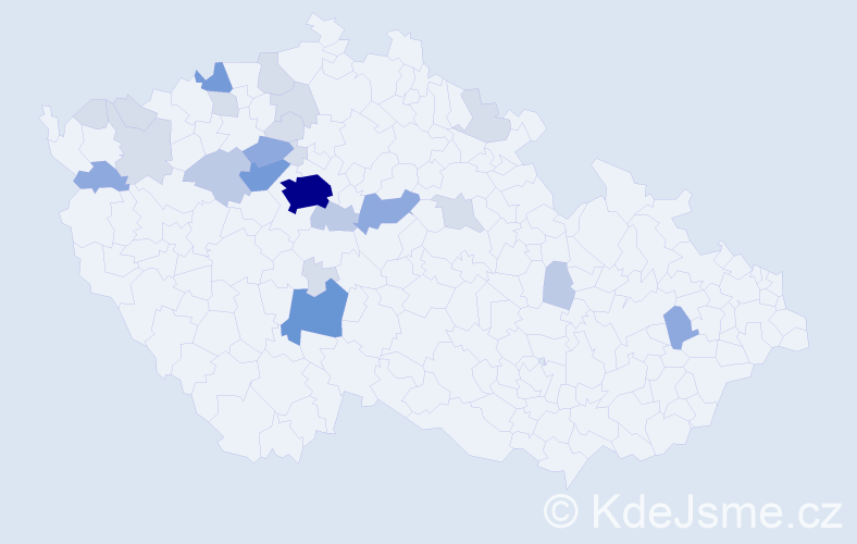 Příjmení: 'Břicháč', počet výskytů 67 v celé ČR