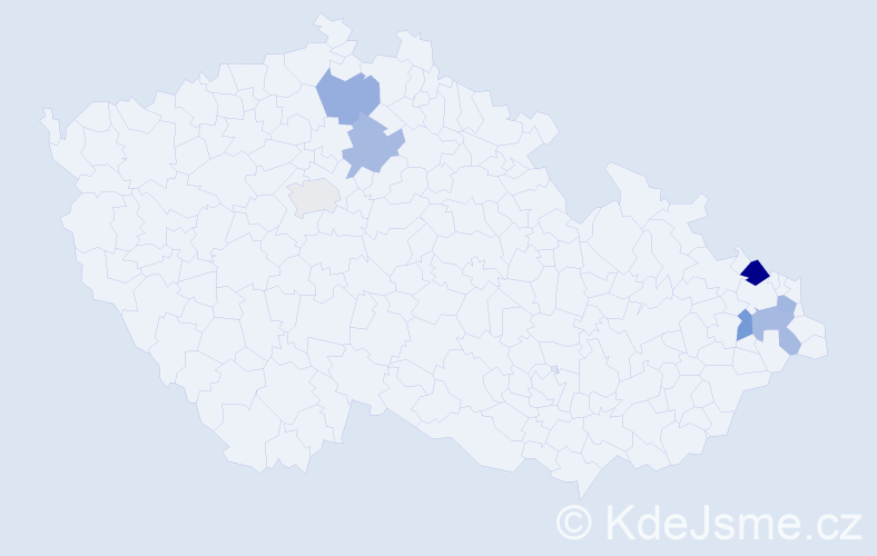 Příjmení: 'Iąaš', počet výskytů 9 v celé ČR