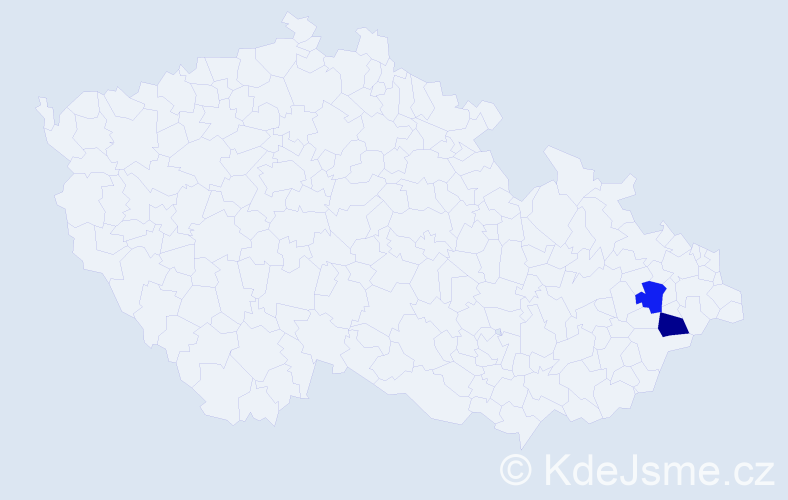 Příjmení: 'Pytr', počet výskytů 4 v celé ČR