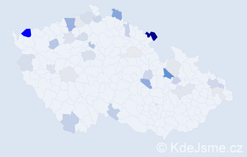 Příjmení: 'Baníková', počet výskytů 89 v celé ČR