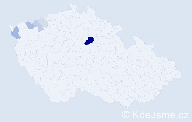 Příjmení: 'Nedbalá', počet výskytů 12 v celé ČR