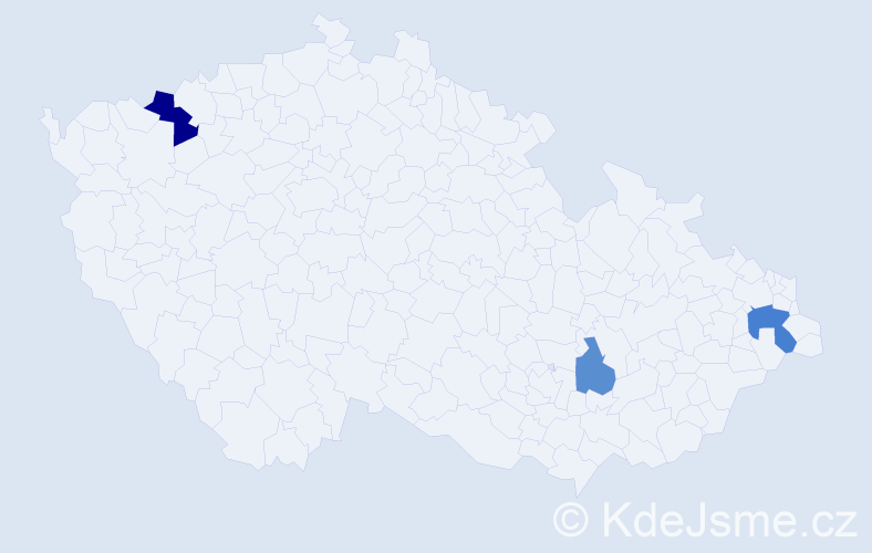 Příjmení: 'Surovčeková', počet výskytů 5 v celé ČR