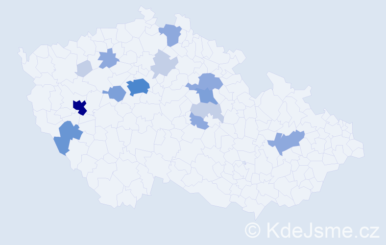 Příjmení: 'Stunová', počet výskytů 39 v celé ČR