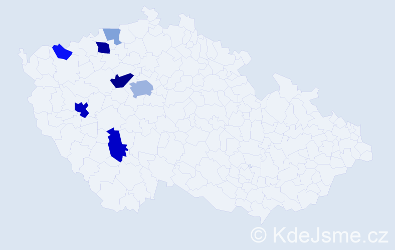 Příjmení: 'Raidlová', počet výskytů 21 v celé ČR