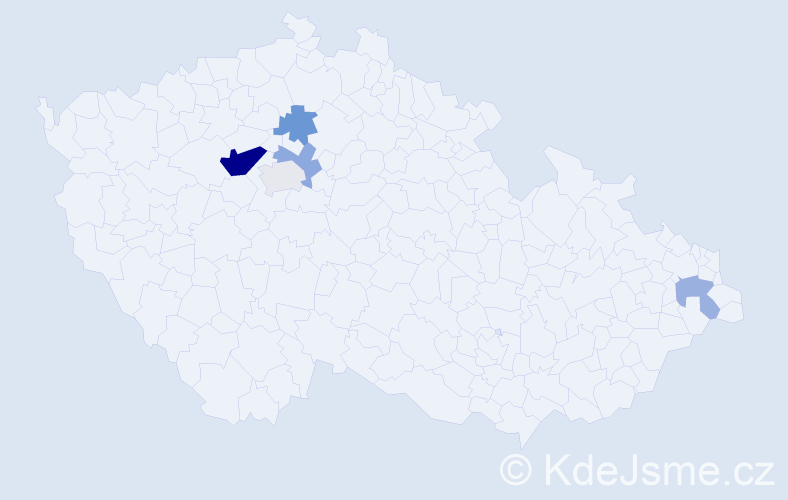 Příjmení: 'Fiman', počet výskytů 10 v celé ČR