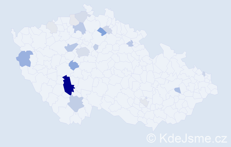 Příjmení: 'Ciboch', počet výskytů 72 v celé ČR