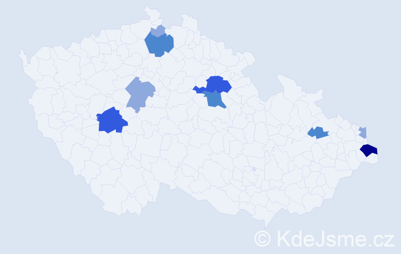 Příjmení: 'Capko', počet výskytů 21 v celé ČR