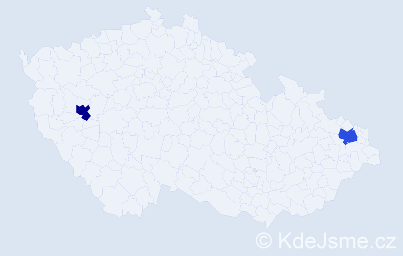 Příjmení: 'Bakowská', počet výskytů 2 v celé ČR