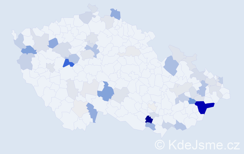 Příjmení: 'Provázková', počet výskytů 175 v celé ČR