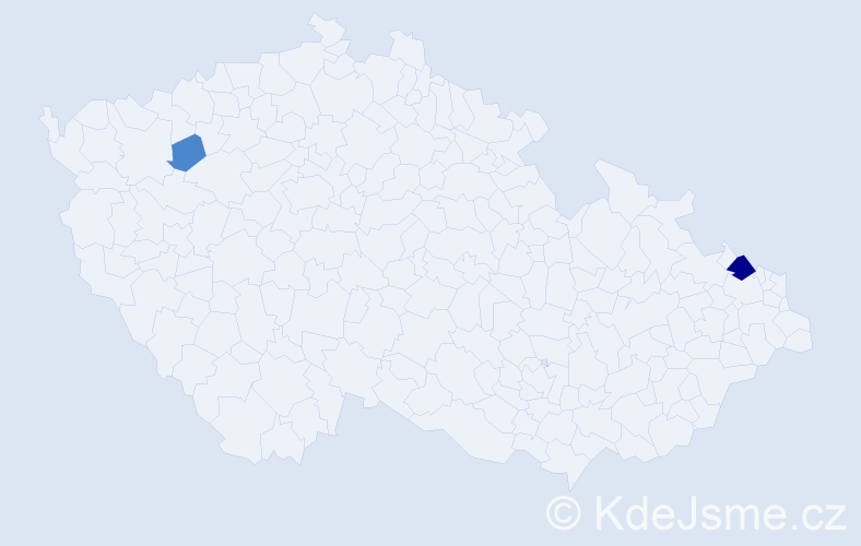 Příjmení: 'Mandačková', počet výskytů 4 v celé ČR