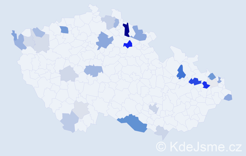 Příjmení: 'Lutz', počet výskytů 62 v celé ČR