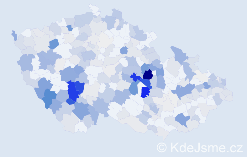 Příjmení: 'Hanus', počet výskytů 1072 v celé ČR