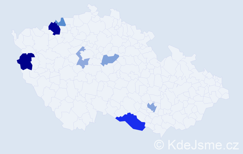 Příjmení: 'Loy', počet výskytů 15 v celé ČR