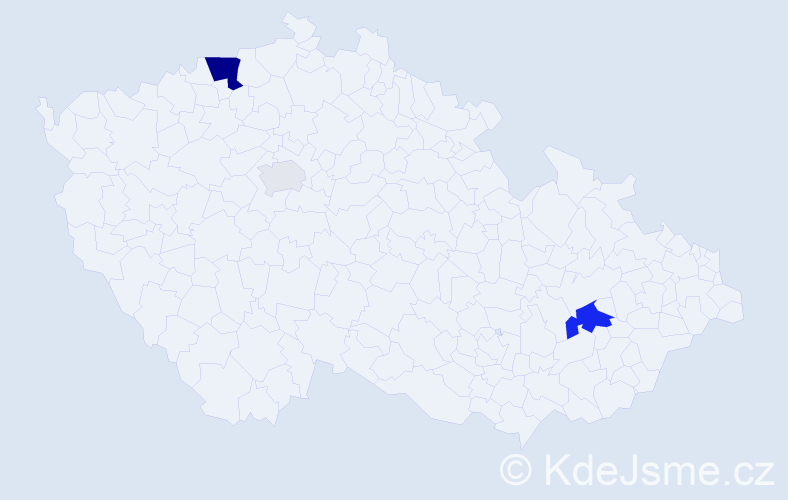 Příjmení: 'Balešová', počet výskytů 9 v celé ČR