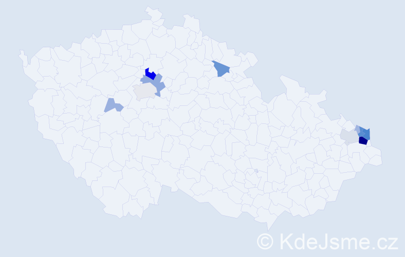 Příjmení: 'Walová', počet výskytů 44 v celé ČR