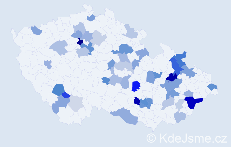 Příjmení: 'Christová', počet výskytů 109 v celé ČR