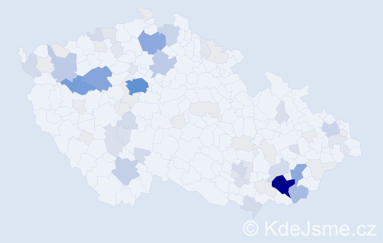 Příjmení: 'Knot', počet výskytů 271 v celé ČR