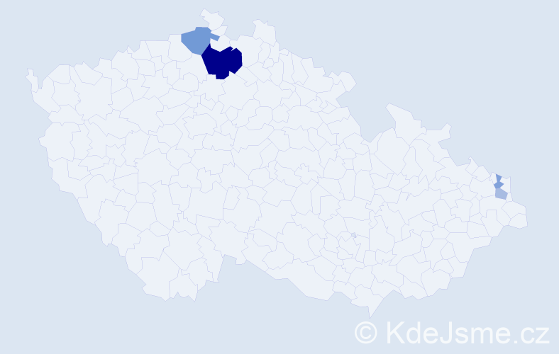 Příjmení: 'Kurjak', počet výskytů 10 v celé ČR