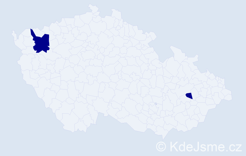 Příjmení: 'Koprušák', počet výskytů 2 v celé ČR