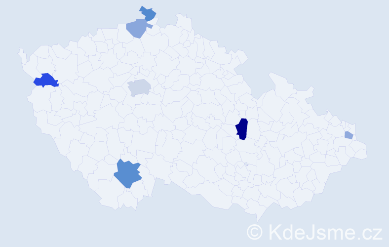 Příjmení: 'Czabanová', počet výskytů 12 v celé ČR