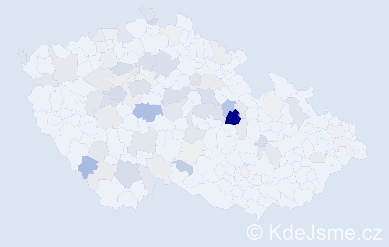 Příjmení: 'Kutová', počet výskytů 222 v celé ČR