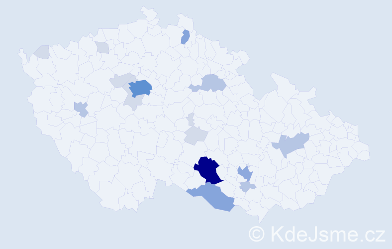 Příjmení: 'Petz', počet výskytů 48 v celé ČR