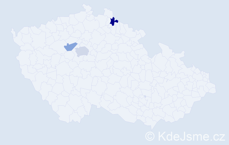 Příjmení: 'Ligaun', počet výskytů 8 v celé ČR