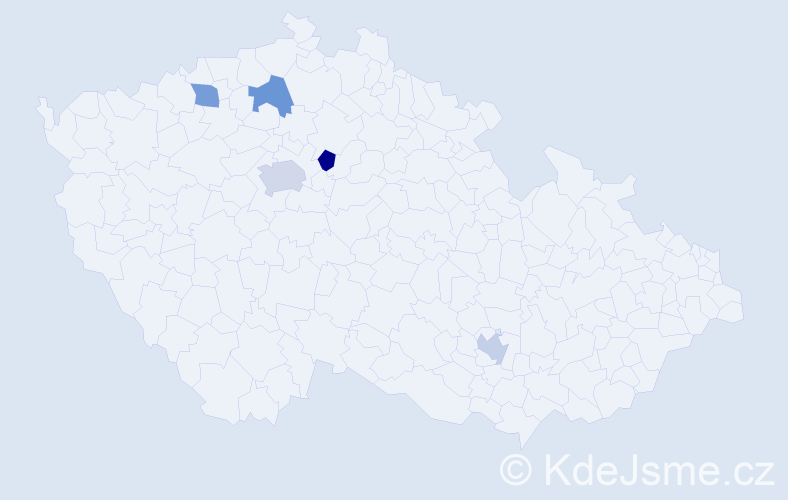 Příjmení: 'Kojić', počet výskytů 6 v celé ČR