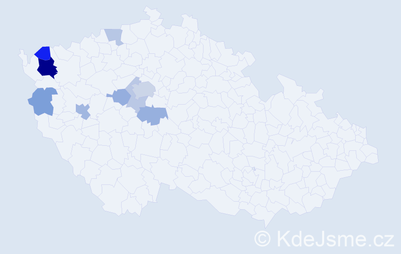 Příjmení: 'Todl', počet výskytů 20 v celé ČR