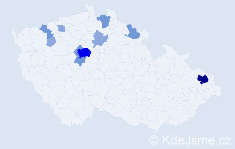Příjmení: 'Vasilenko', počet výskytů 22 v celé ČR