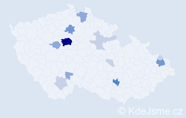 Příjmení: 'Goldstein', počet výskytů 39 v celé ČR