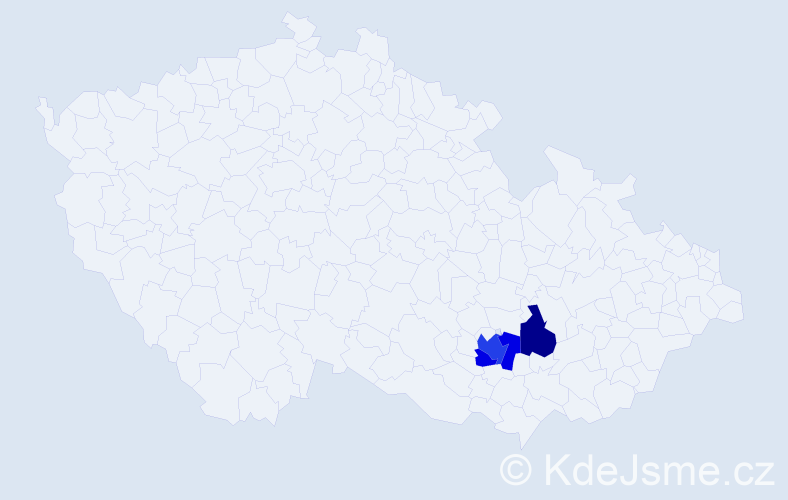 Příjmení: 'Klemšinská', počet výskytů 5 v celé ČR