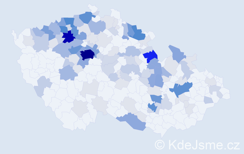 Příjmení: 'Grundová', počet výskytů 434 v celé ČR