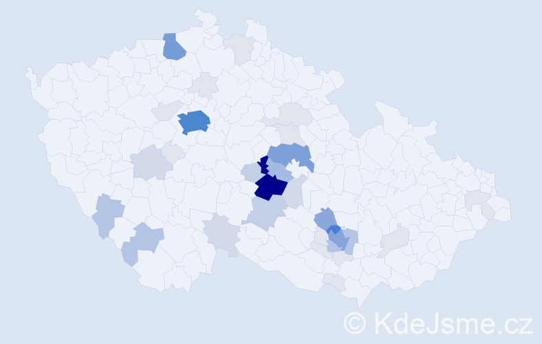 Příjmení: 'Dundáčková', počet výskytů 141 v celé ČR