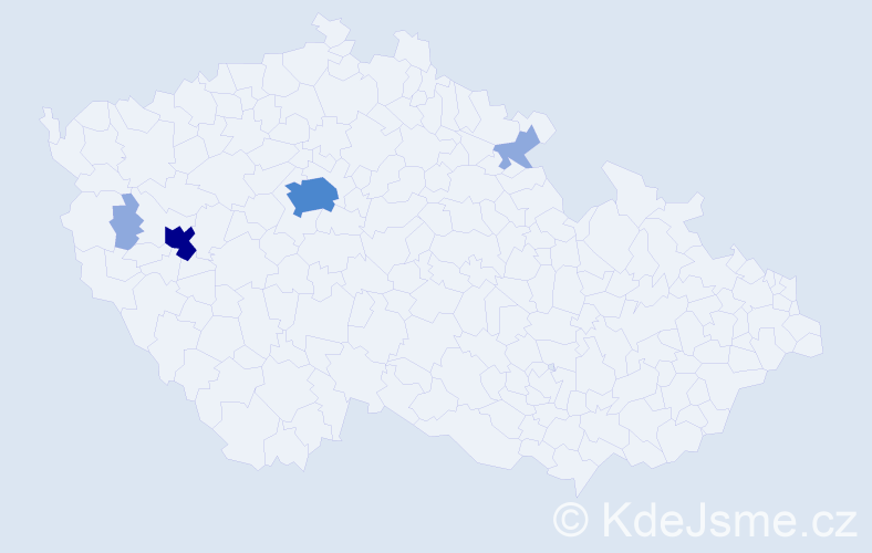 Příjmení: 'Czinnerová', počet výskytů 9 v celé ČR