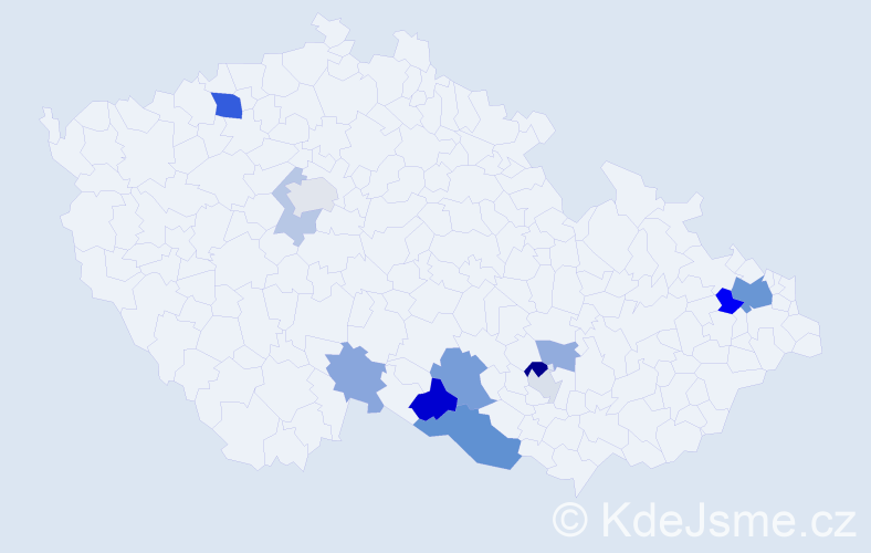 Příjmení: 'Stohl', počet výskytů 28 v celé ČR