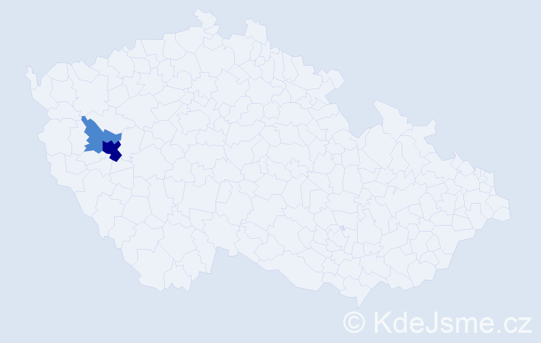 Příjmení: 'Kloversa', počet výskytů 6 v celé ČR