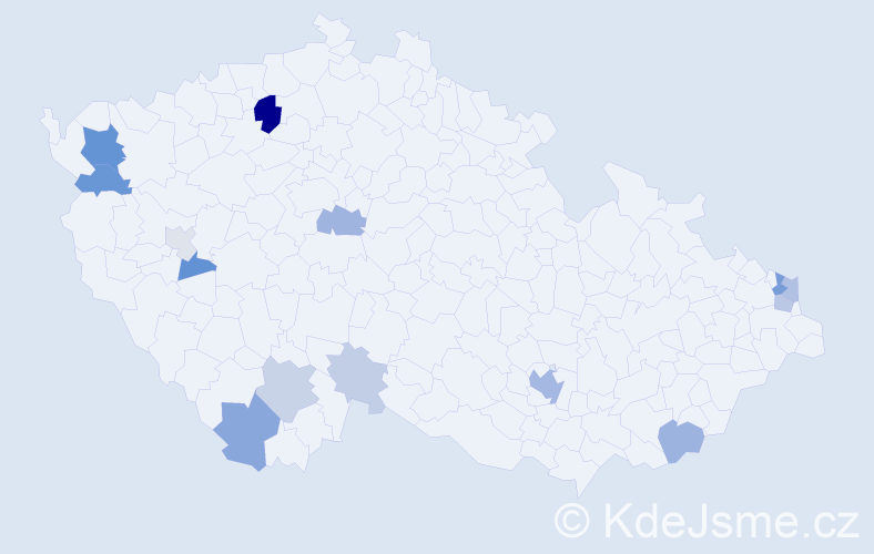 Příjmení: 'Szöke', počet výskytů 40 v celé ČR