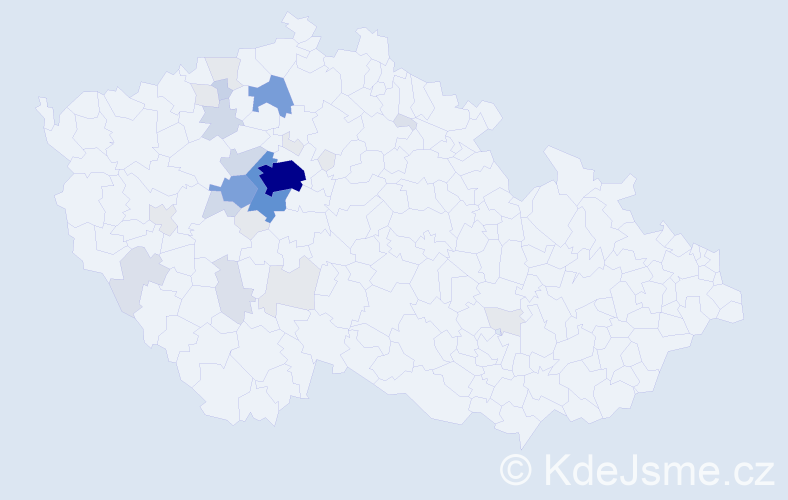 Příjmení: 'Slabochová', počet výskytů 120 v celé ČR