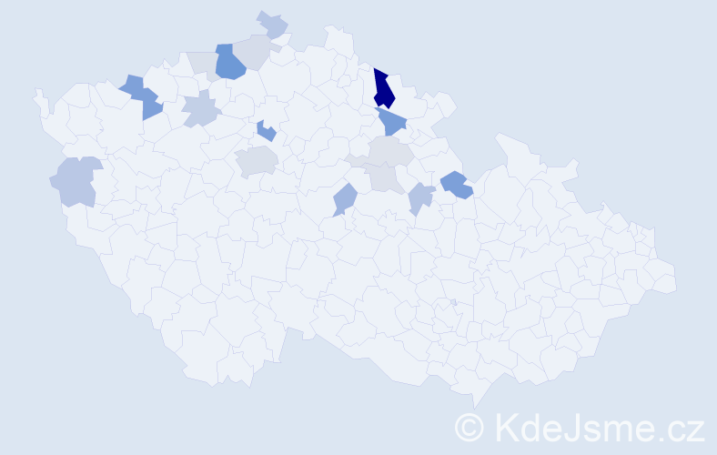 Příjmení: 'Trenkler', počet výskytů 41 v celé ČR