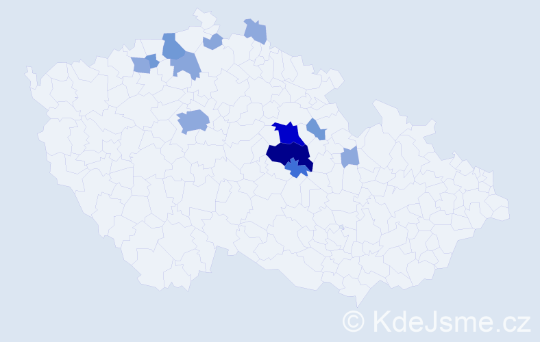 Příjmení: 'Chlebná', počet výskytů 39 v celé ČR