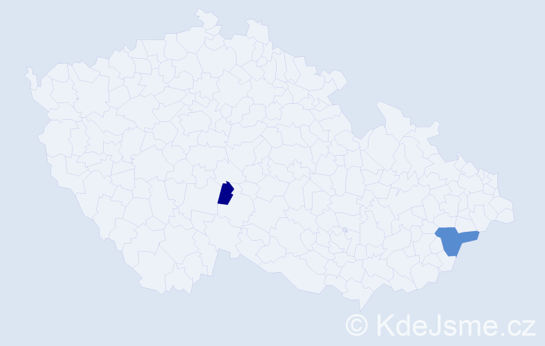 Příjmení: 'Piatriková', počet výskytů 4 v celé ČR