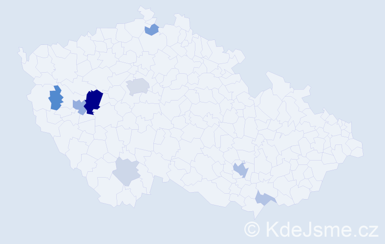 Příjmení: 'Audes', počet výskytů 22 v celé ČR
