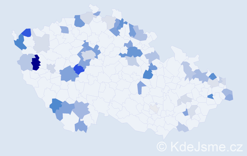 Příjmení: 'Kušnír', počet výskytů 121 v celé ČR