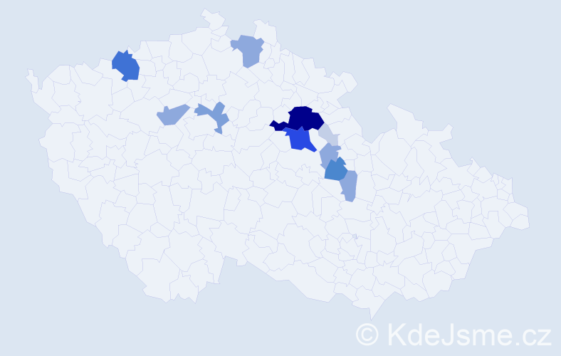 Příjmení: 'Kunart', počet výskytů 41 v celé ČR