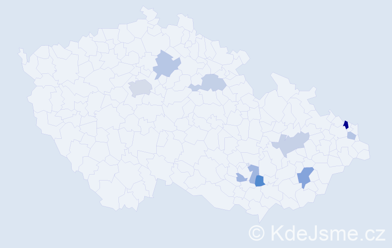 Příjmení: 'Drag', počet výskytů 15 v celé ČR