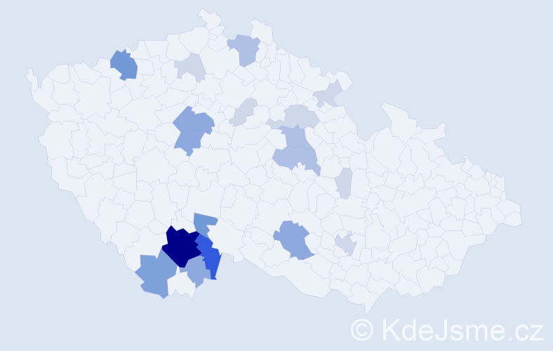 Příjmení: 'Strouha', počet výskytů 62 v celé ČR