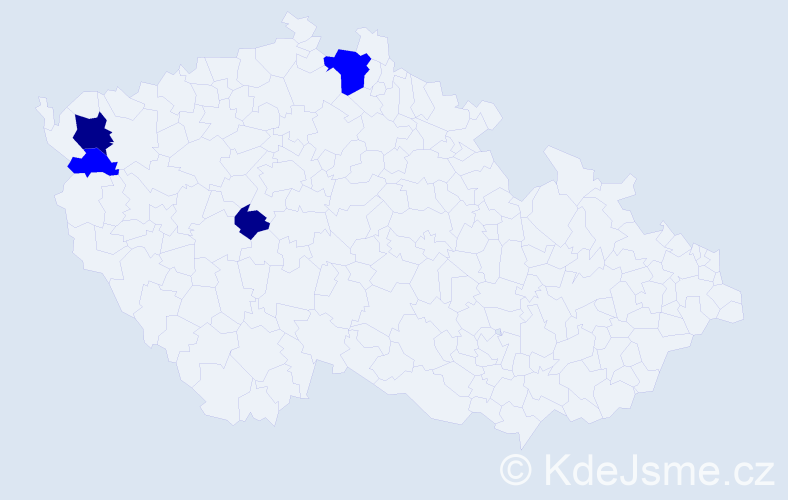 Příjmení: 'Leisnerová', počet výskytů 6 v celé ČR