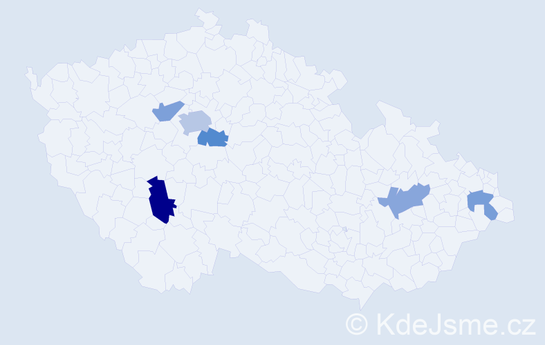 Příjmení: 'Logojda', počet výskytů 9 v celé ČR